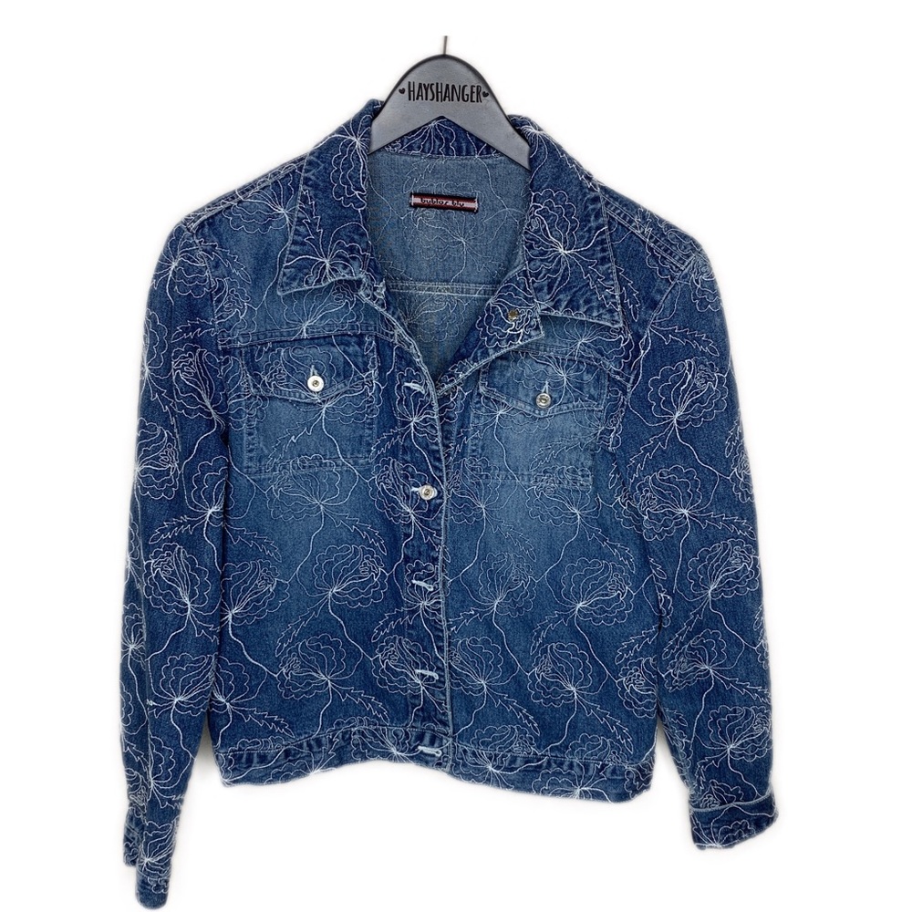Byblos Blu Vintage embroidered denim jacket